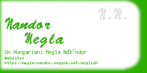 nandor megla business card